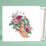 PROF Ayak-Çiçek Kanvas Tablo