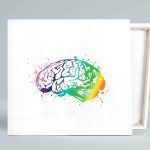 PROF Brain-Rainbow Canvas Print