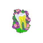 PROF Flowers Tooth Brooch - 0013