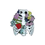 PROF Flowers Rib Cage Brooch - 0004