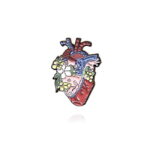PROF Flowers Heart Brooch - 0016