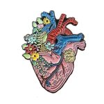 PROF Flowers Heart Brooch - 0017
