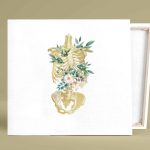 PROF Thoracic cage-Flowers Canvas Print