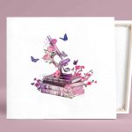 PROF Mikroskop-Kitaplar Kanvas Tablo