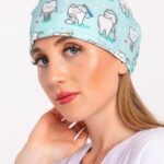 PROF Unisex Turquoise Tooth Printed Surgical Cap