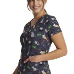 DK852 Women V-Neck Print Top