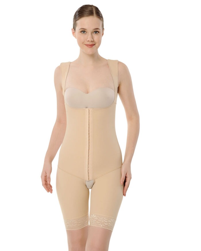 Variteks 218 Agraflı Göğüs Altı- Diz Üstü / Sırtı Kapalı Liposuction Korse - Görsel 4