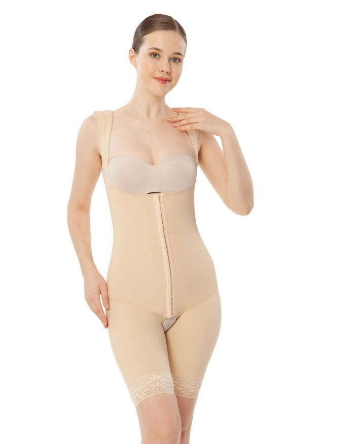 Variteks 218 Agraflı Göğüs Altı- Diz Üstü / Sırtı Kapalı Liposuction Korse - Görsel 3