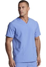 ⁦قميص Dickies DK619 للجنسين بياقة V وقماش مرن يمتص الرطوبة⁩ - الصورة ⁦5⁩