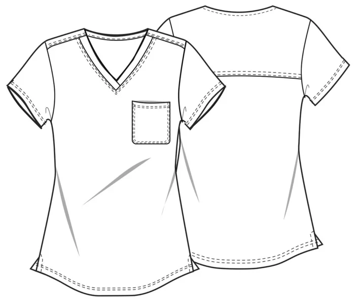 Cherokee CK664 Kadın Rahat ve Esnek Tasarım Baskılı Üst - Görsel 4