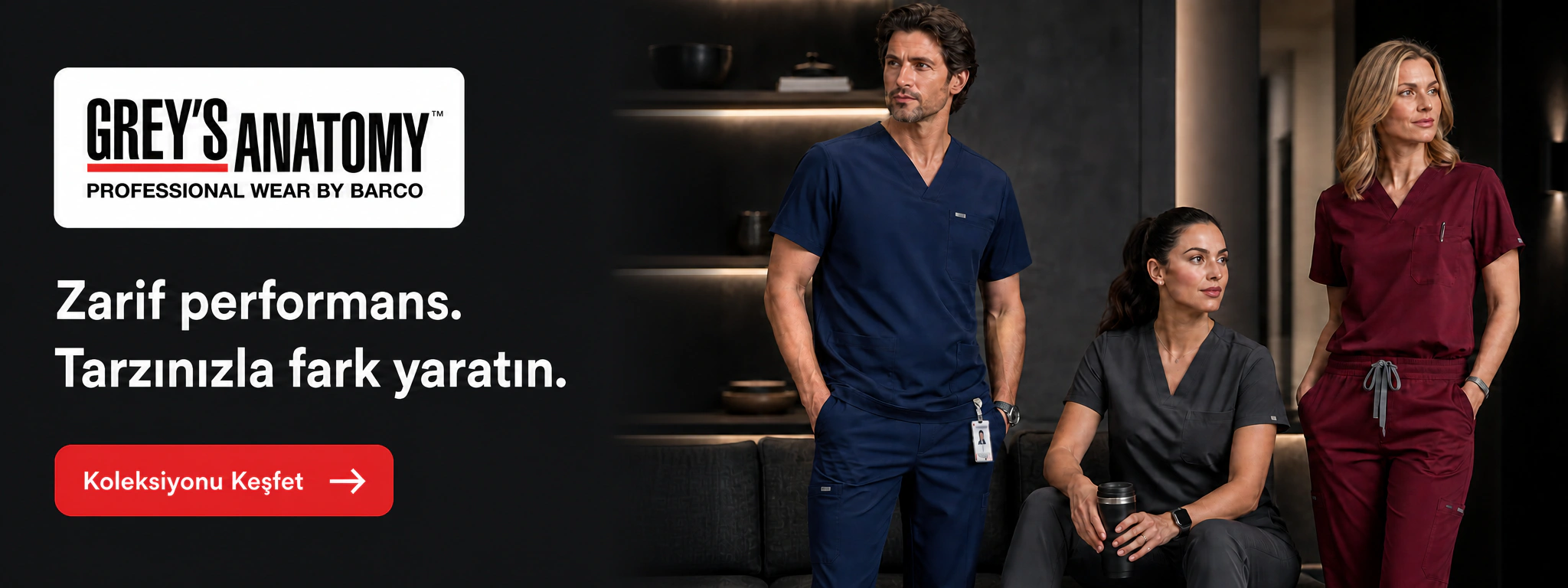 Grey's Anatomy by Barco medikal giyim koleksiyonu